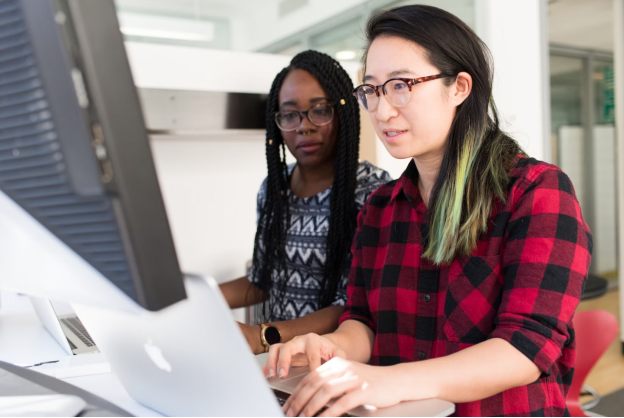 People conducting an online interview