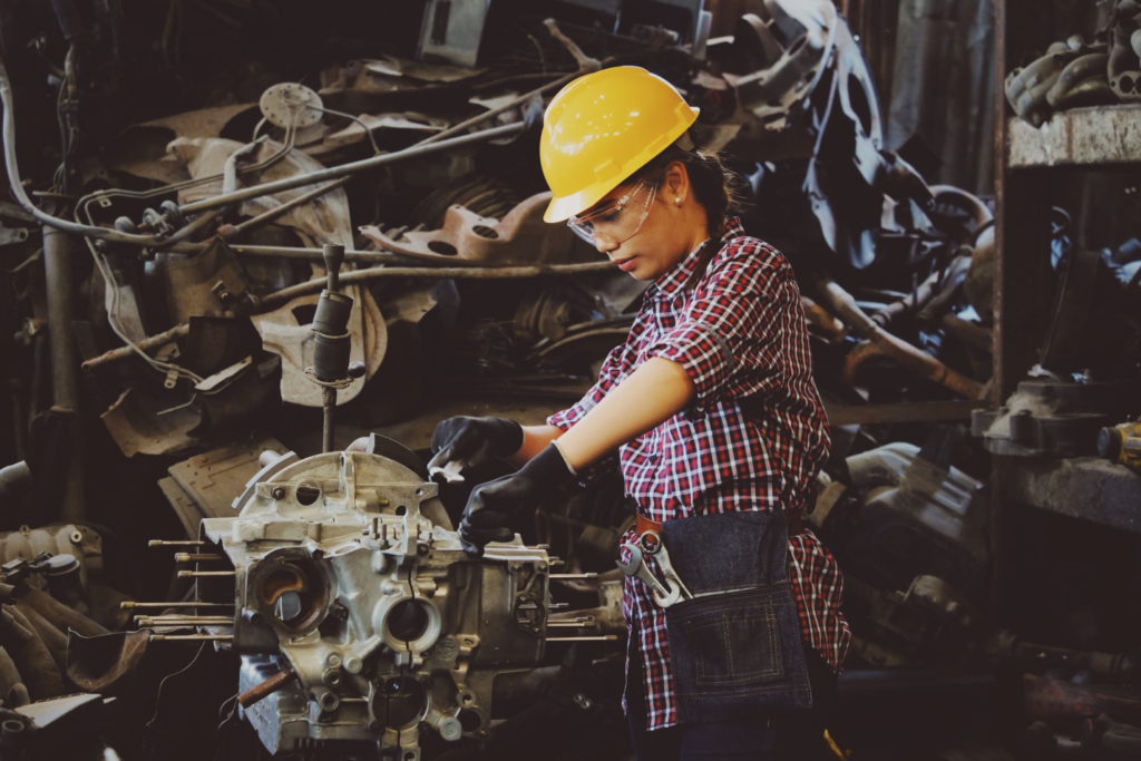 A female engineer working