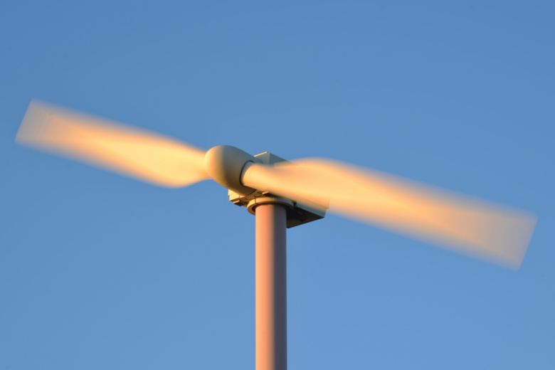 A wind turbine working